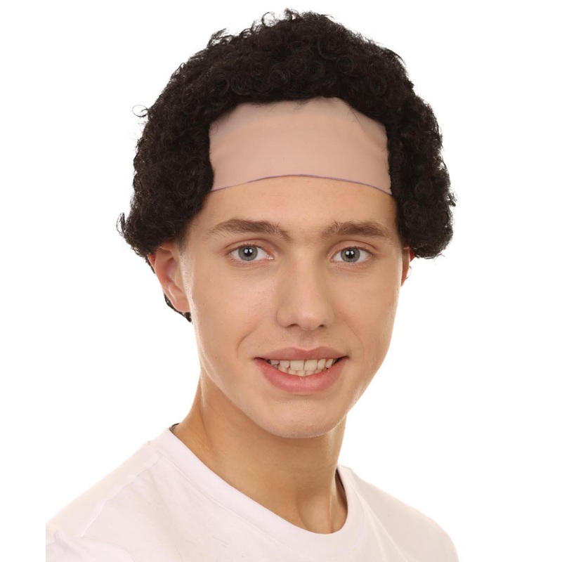 Curly Bald Men's Wig | Halloween Wig | Premium Breathable Capless Cap