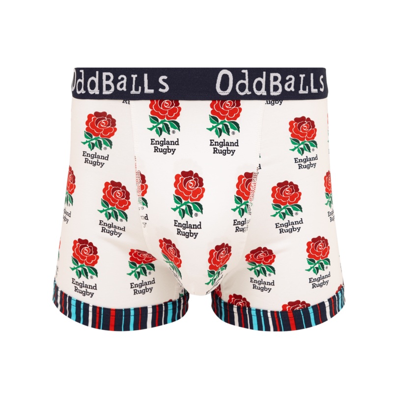 England Rugby Union Home - Mens Cotton Boxer Shorts