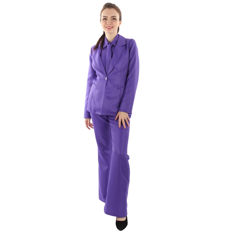 Women's Deluxe Party Suit Costume | Purple Fancy Costume