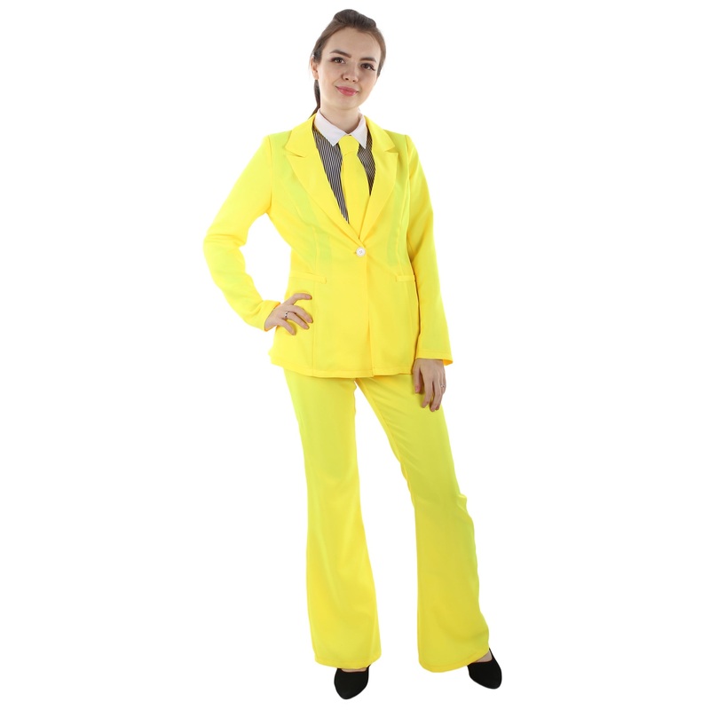 Women's Deluxe Party Suit Costume | Yellow Fancy Costume