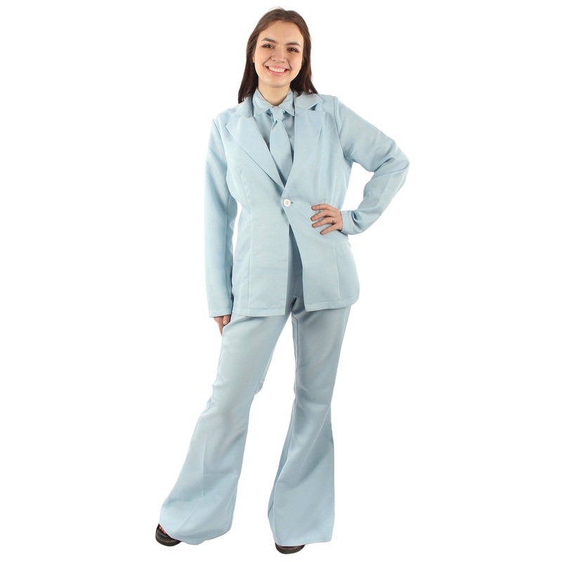 Women's Deluxe Singer Party Suit Costume | Lt.Blue Fancy Costume