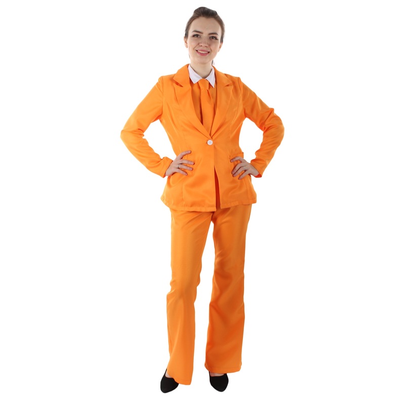 Women's EXCLUSIVE! Deluxe Singer Summer Party Suit Costume | Orange Fancy Costume