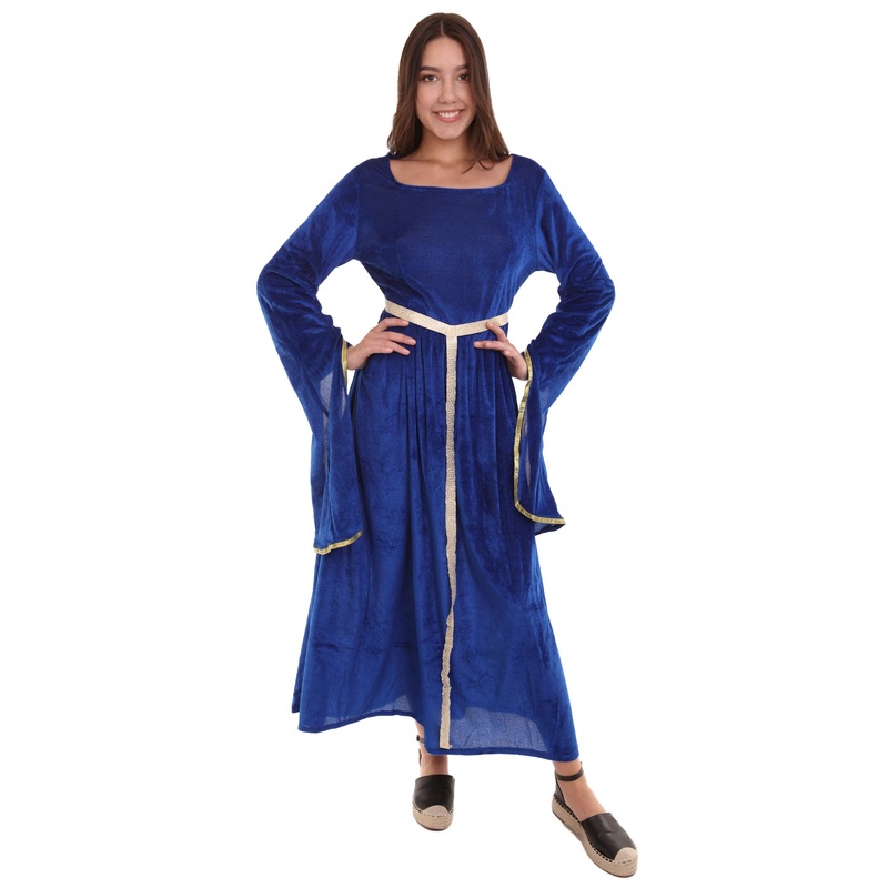 Women's Lady Guinevere  Medieval Renaissance Costume | Blue Fancy Costume