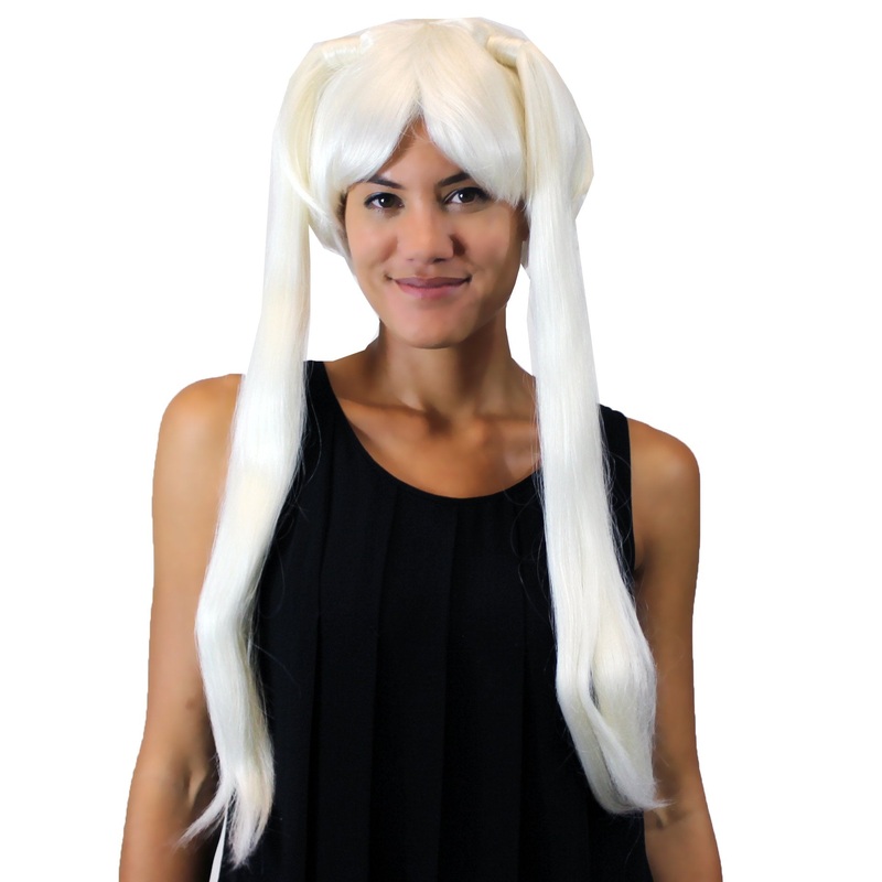 Animation Womens Wig | Long White Wig | Premium Breathable Capless Cap