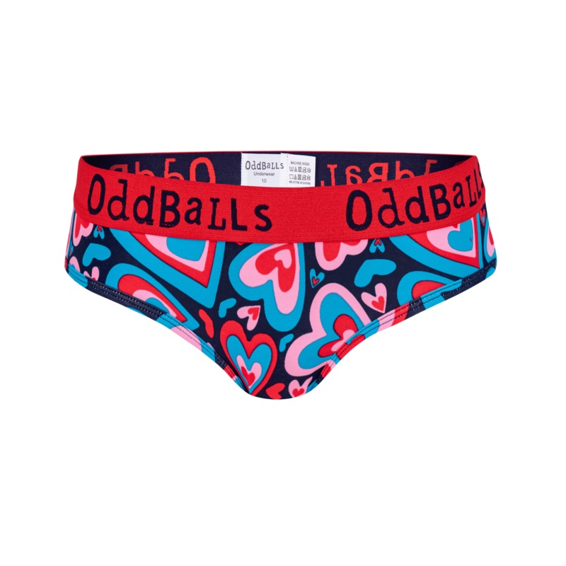 Love Hearts - Ladies Briefs|Size 6|Size 8|Size 10|Size 12|Size 14|Size 16|Size 18|Size 20