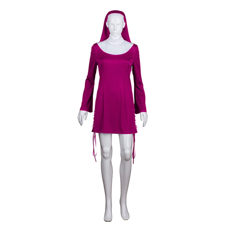 Women's Naughty Nun Costume | Purple Halloween Costume