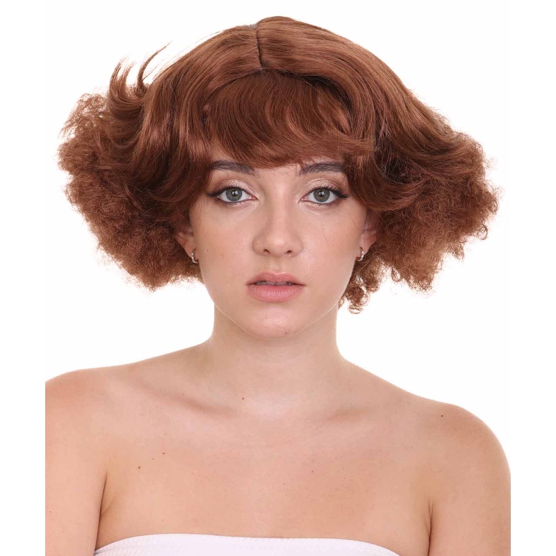 1920's Hollywood Starlet Womens Wig | Brown Vintage Wig | Premium Breathable Capless Cap