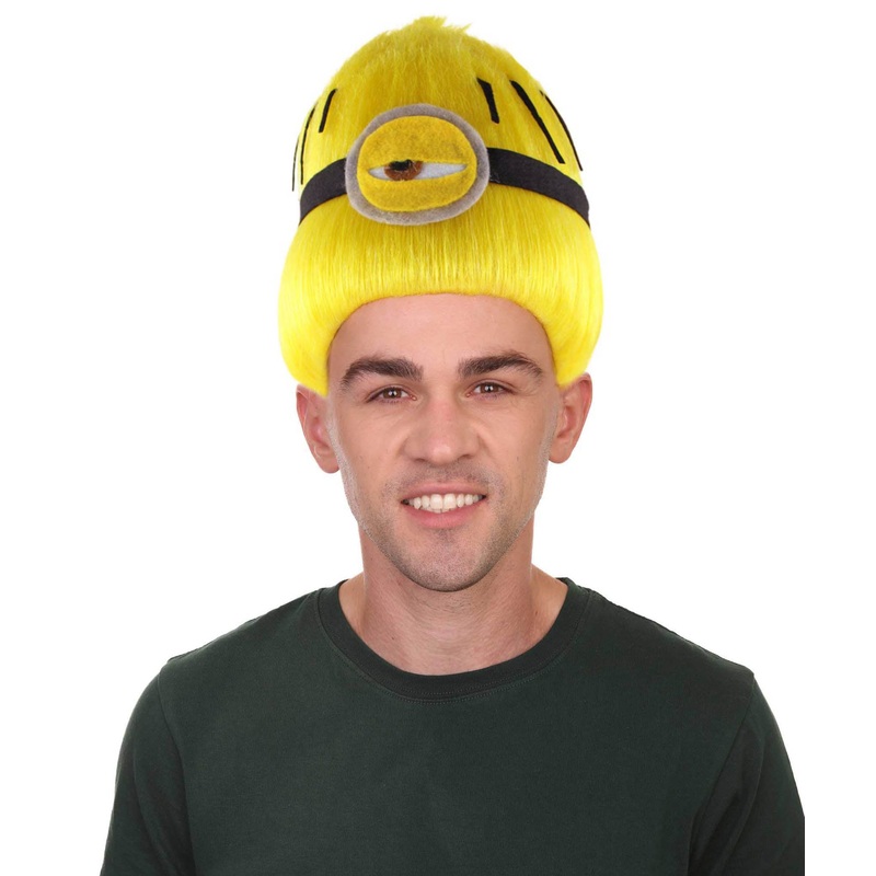 Animation Yellow Mens Wig | Yellow Cartoon Wig | Premium Breathable Capless Cap
