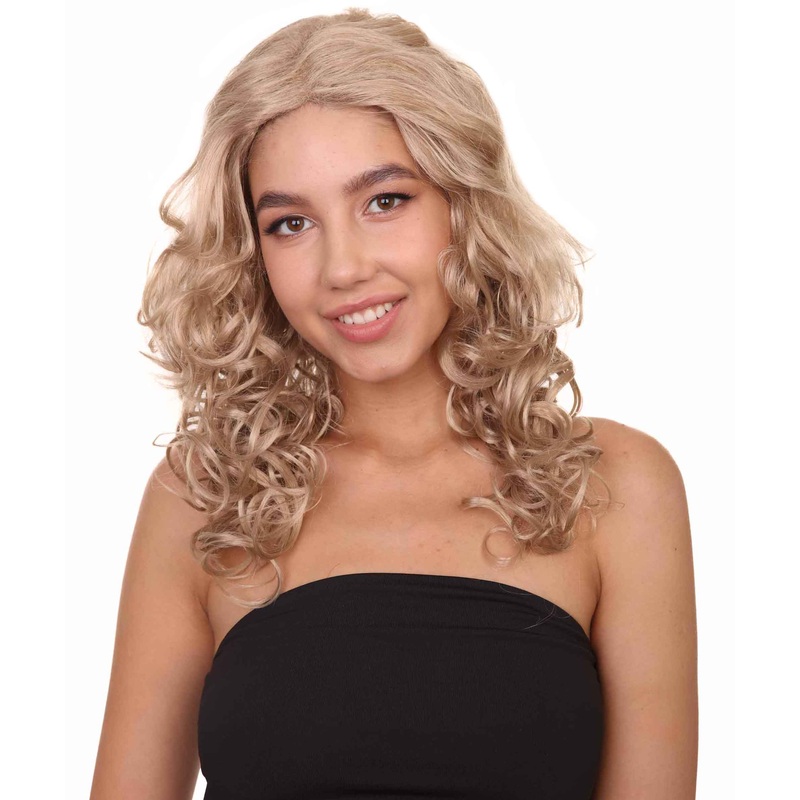 Blonde Bombshell Womens Wig | Fashion Glamour Fancy Halloween Wig | Premium Breathable Capless Cap