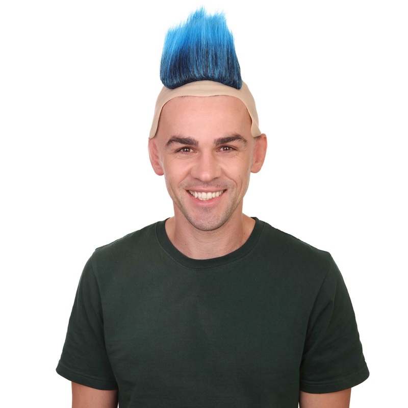 Cartoon Mens Wig | Blue  Halloween Wig