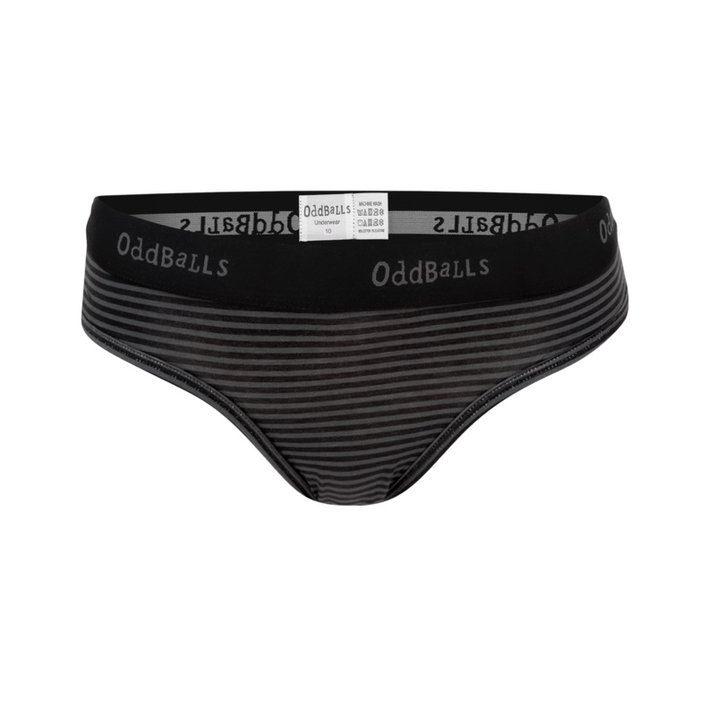 Grey Black Stripes - Ladies Briefs