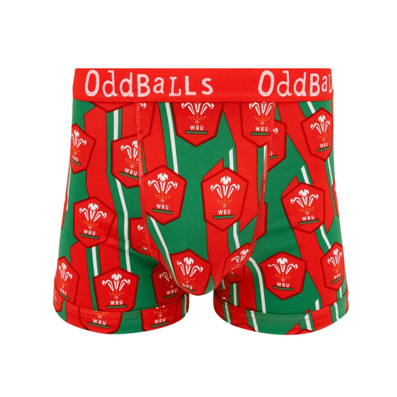 WRU Alternate - Green - Mens Cotton Boxer Shorts