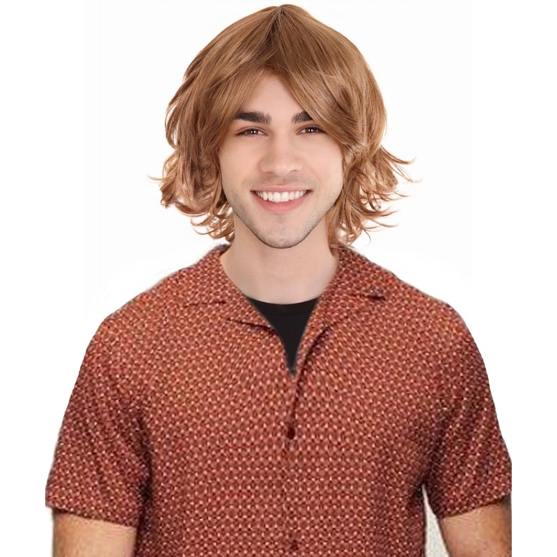 70's Shag Wig | Brown Retro Wig | Premium Breathable Capless Cap