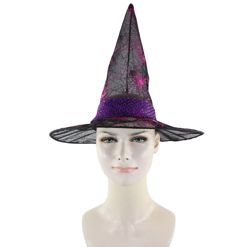 Black & Fuscia Witch Hat|Adult
