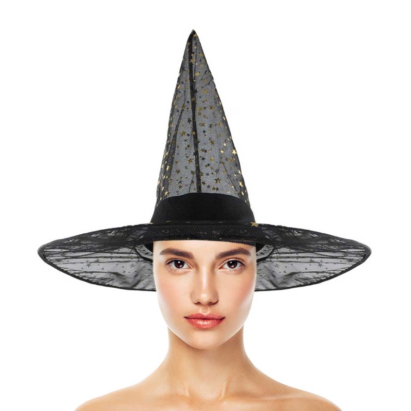 Black Sparkle Witch Hat|Adult