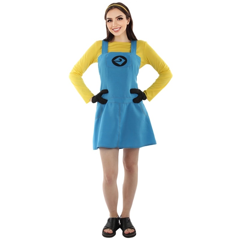 Women's Animated Movie Yellow Creature Costume |  Yellow & Blue Halloween Costume