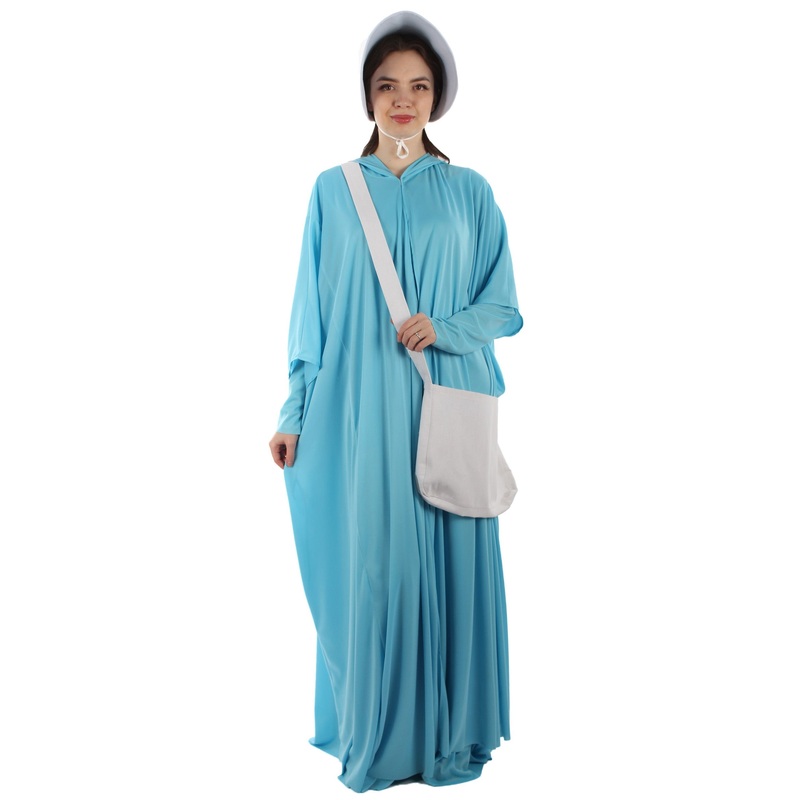 Women's Handmaid Full Set Costume | Lt Blue Fancy Costume