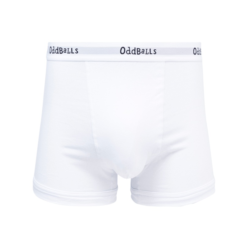 Classic White - Mens Cotton Boxer Shorts