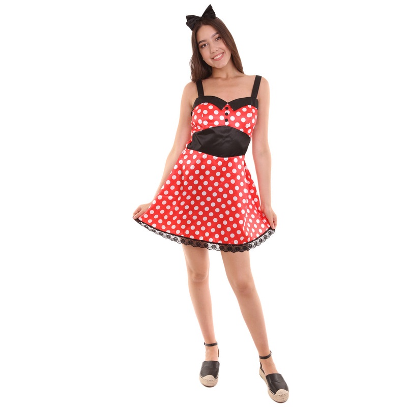 Women's Mouse Cartoon Costume | Red Fancy Costume