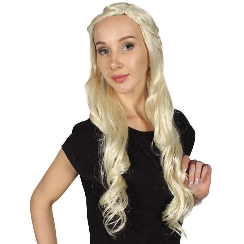 Womens Queen Wig | Blonde TV/Movie Halloween Wig | Premium Breathable Capless Cap