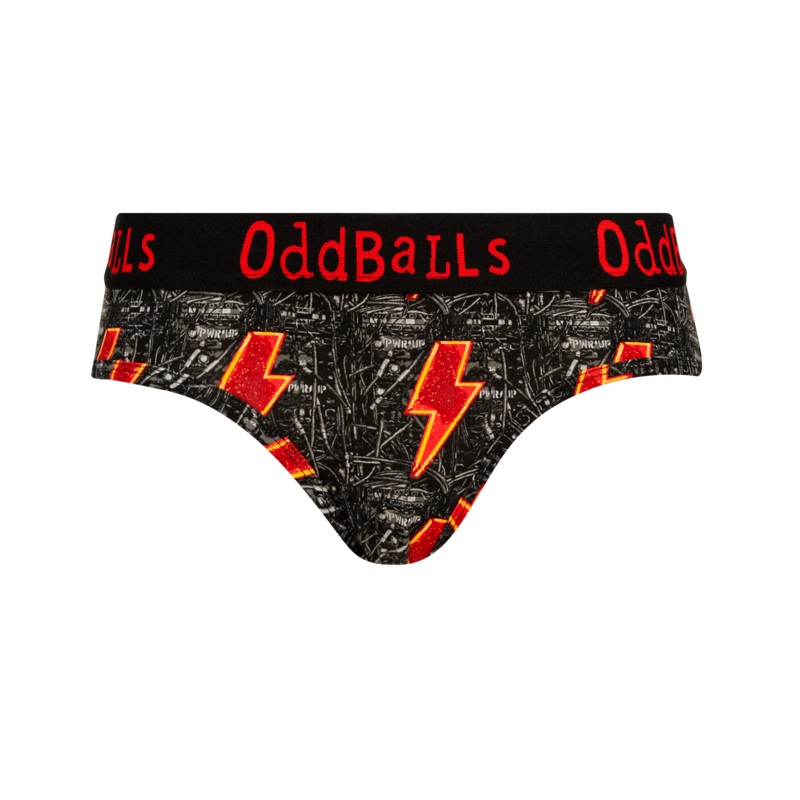 AC/DC PWR UP - Ladies Briefs|Size 6|Size 8|Size 10|Size 12|Size 14|Size 16|Size 18|Size 20