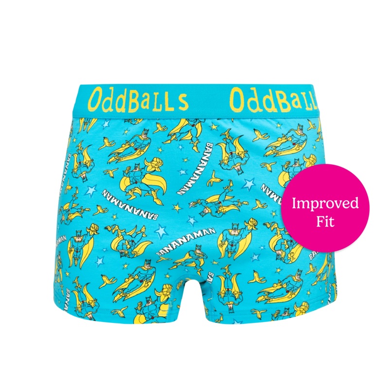 Bananaman - Ladies Boxers|Size 8|Size 10|Size 12|Size 14|Size 16|Size 18|Size 20