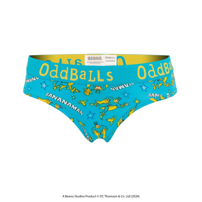 Bananaman - Ladies Briefs|Size 6|Size 8|Size 10|Size 12|Size 14|Size 16|Size 18|Size 20