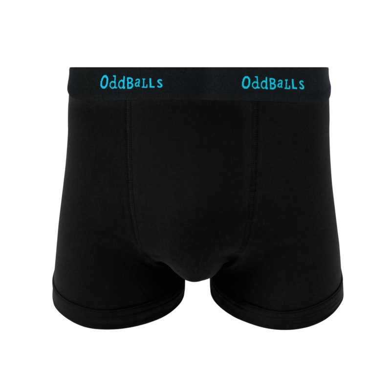 Black/Blue - Mens Cotton Boxer Shorts
