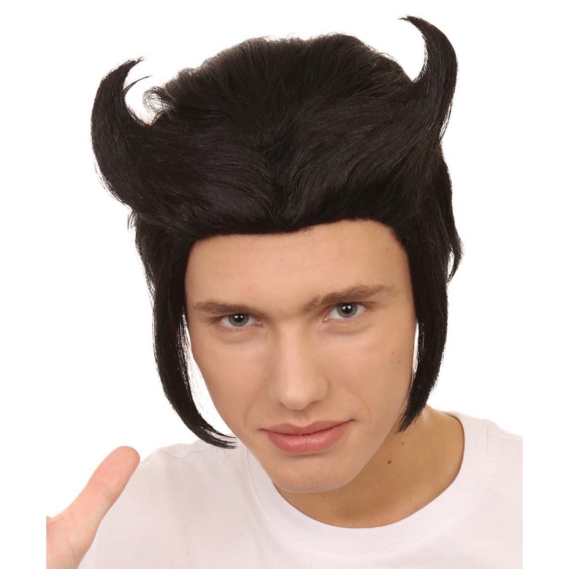 Black Devil Wig | Fancy Halloween Wig | Premium Breathable Capless Cap