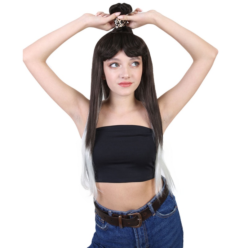 Cavewoman Wig | Long Black Halloween Womens Wig | Premium Breathable Capless Cap