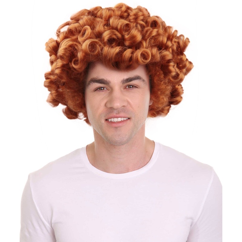 Curly Redish Brown Wigs | Redhead Wig | Premium Breathable Capless Cap