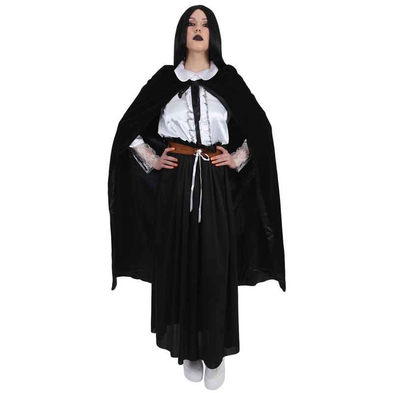 Women's Witch Costume w/ Hat Costume | Black Halloween Costume