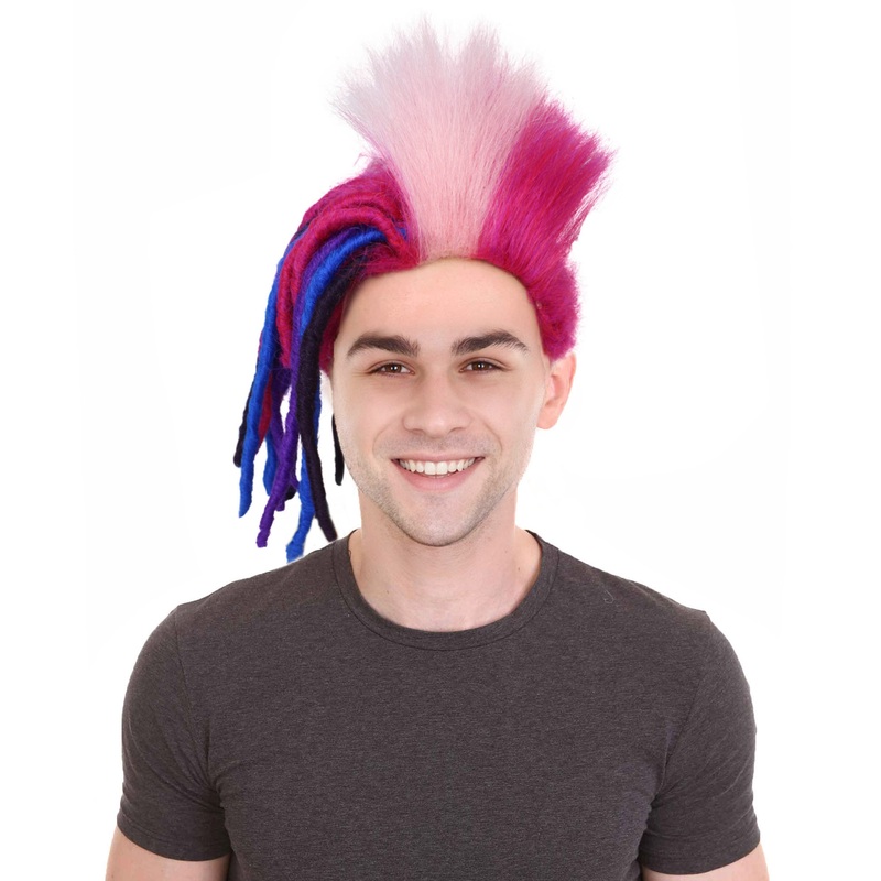 Adult Men's King Troll Wig, Perfect for Halloween, Synthetic Fiber, Wig