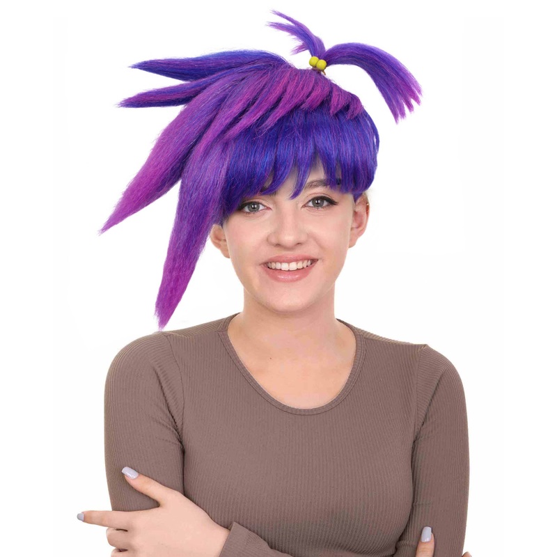 Adult Women's Animated Movie Multicolor Wig, Perfect for Halloween, Synthetic Fiber, Wig