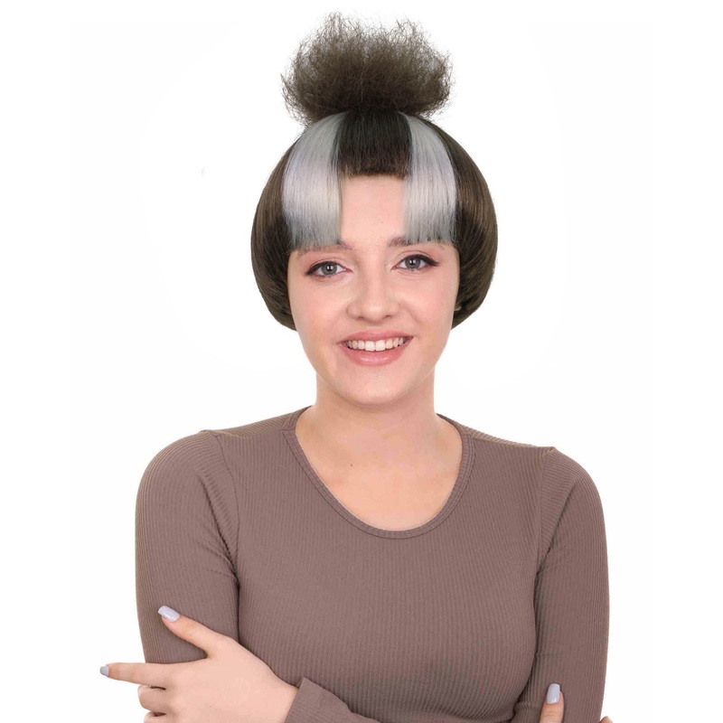 Adult Women's Black and White Wig | Perfect for Halloween and | Synthetic Fiber