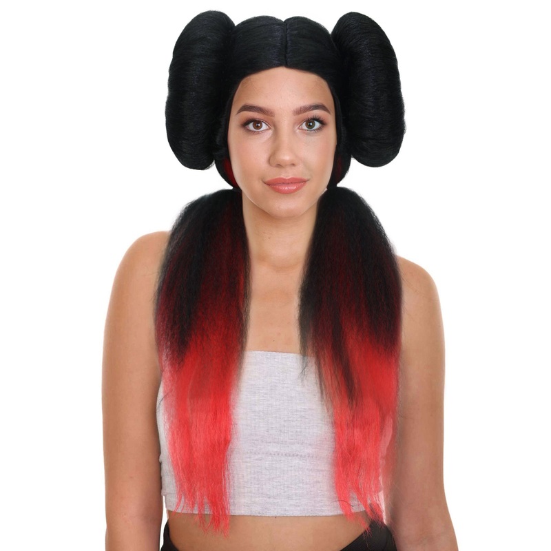 Adult Women's Messy Space Bun Wig | Perfect for Halloween | Flame-retardant Synthetic Fiber