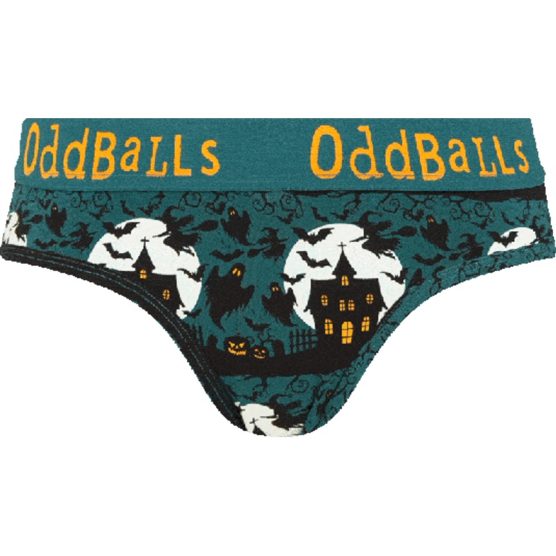 Haunted House - Ladies Briefs|Size 6|Size 8|Size 10|Size 12|Size 14|Size 16|Size 18|Size 20
