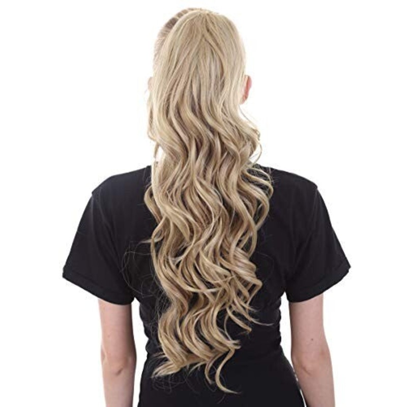 Styless Wavy Blonde High Heat Jaw Clip Synthetic Ponytail Extension (19.5 in)