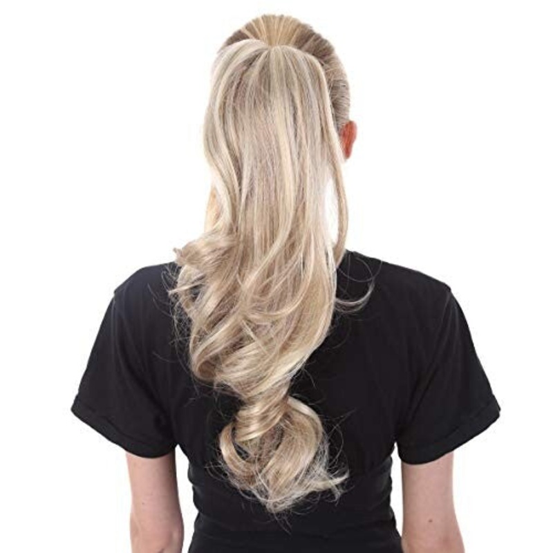 Womens Loose Curls Jaw Clip Ponytail Extension | Perfect for Halloween | Premium Breathable Capless Cap