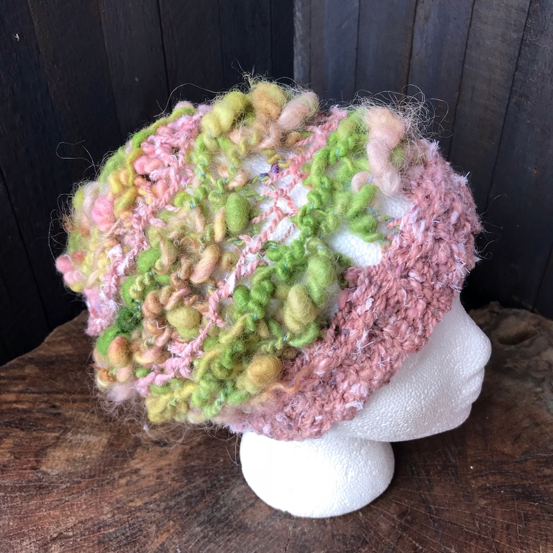 Chunky Green knitted hat | Bonnet vert en laine file main|20-25