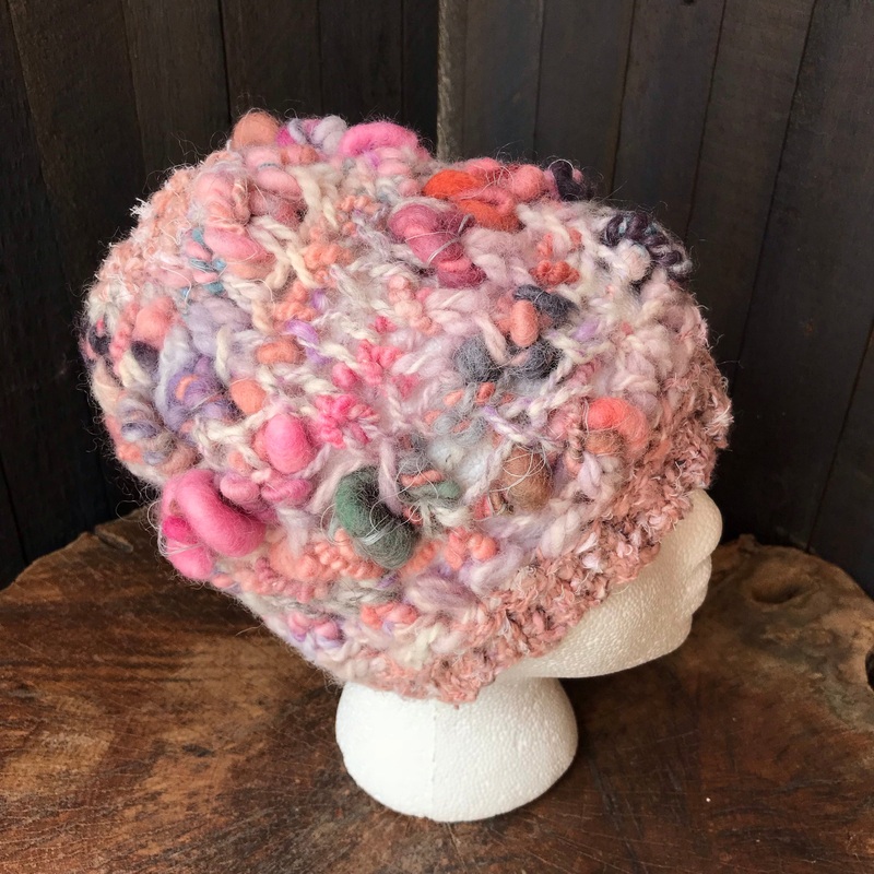 Pink knitted summer hat beanie | Tuque lgre en tricot rose|18-23