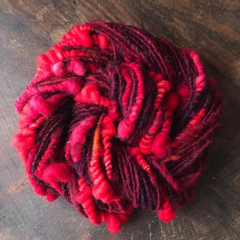 RESERVE Louise D. Red hand spun art yarn - 95 g  32 yards
