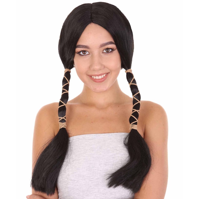 Animation Womens Wig | Black Braided Halloween Wig | Premium Breathable Capless Cap