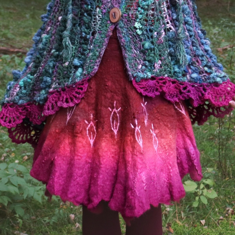 Felted wrap skirt