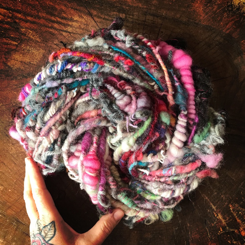Yarn scraps art yarn 100g
