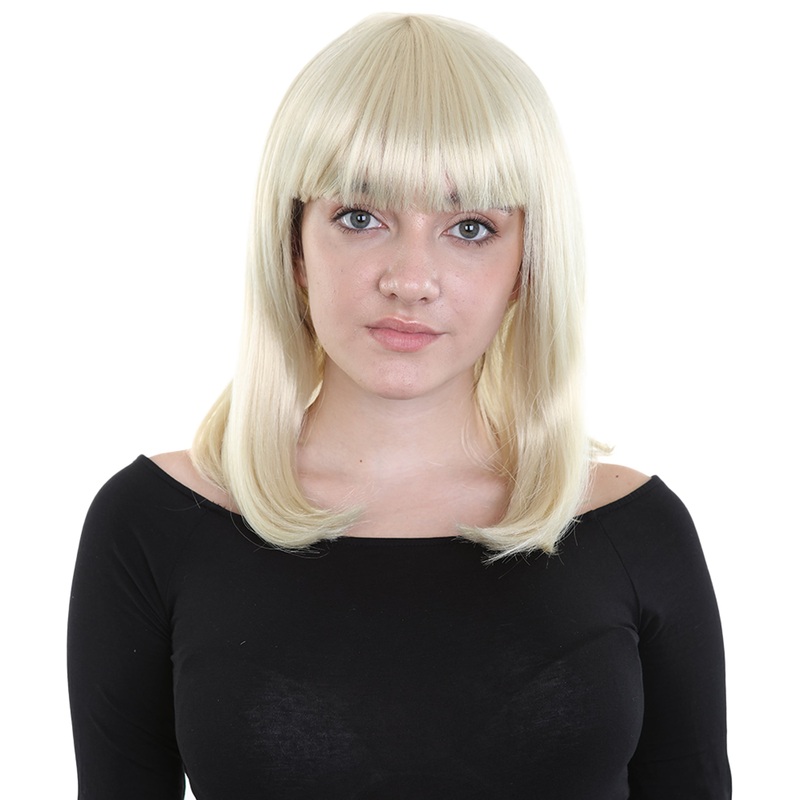 Charm Sunny Blonde Womens Wig | Medium Glamour Halloween Wig | Premium Breathable Capless Cap