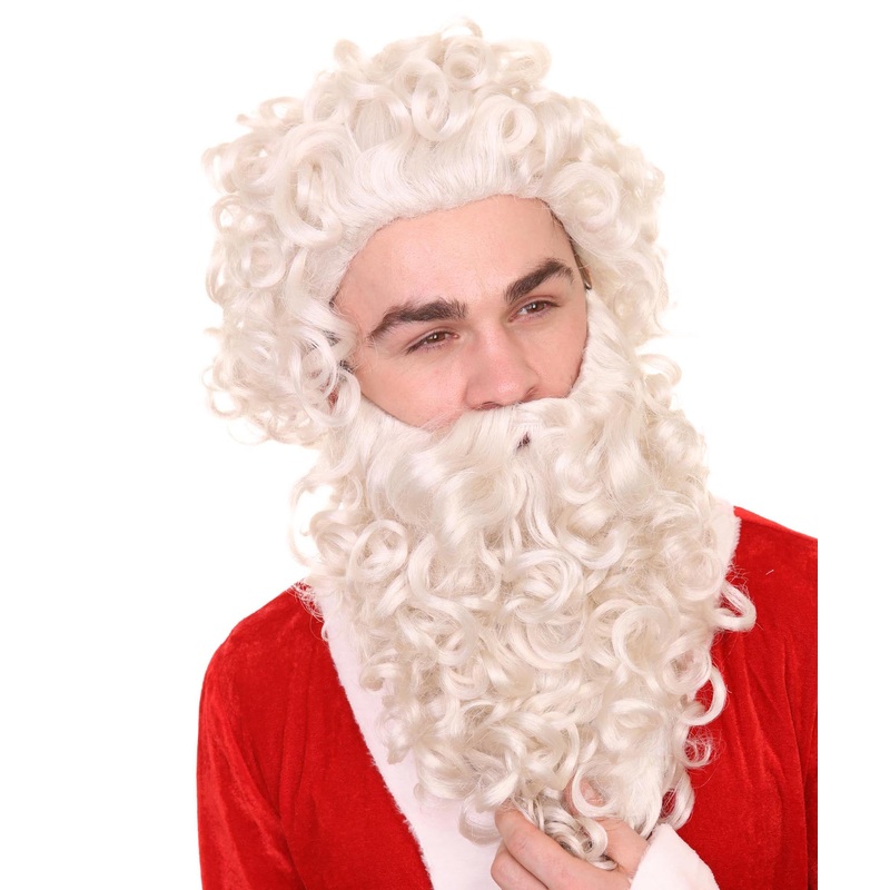 Curly Santa Claus Wig & Beard Set | Premium Breathable Capless Cap
