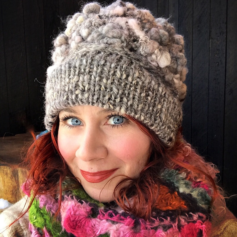 Grey knitted hat