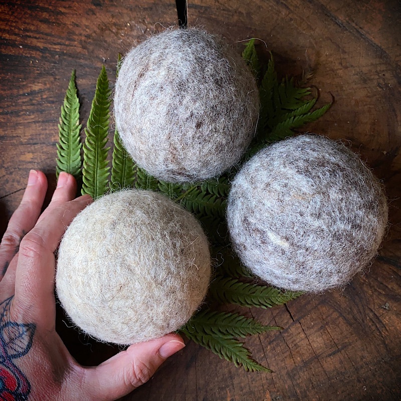 Wool dryer balls set of 3
