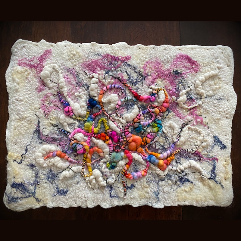 Wool felt wall art 24 X 18